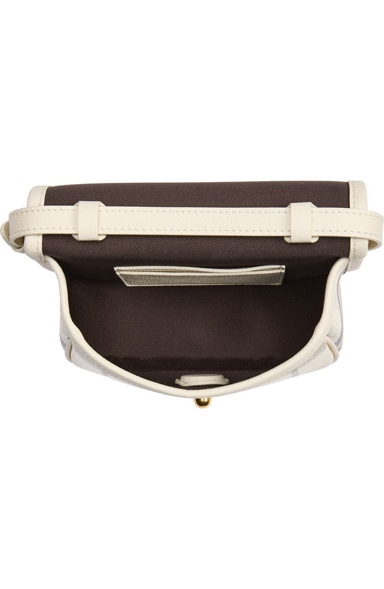 Burberry Mini Highlands Coated Canvas Handbag, Alternate, color, Light Beige