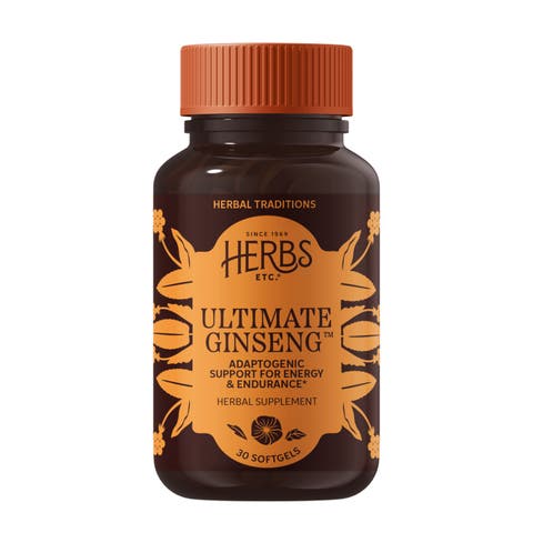 Ultimate Ginseng Softgels - Support Continuous Physical Activity - Aids Brain Health - Supports Daily Stamina for Physical & Intellectual Activity - Gluten-Free - 30 Softgels (30 Servings)