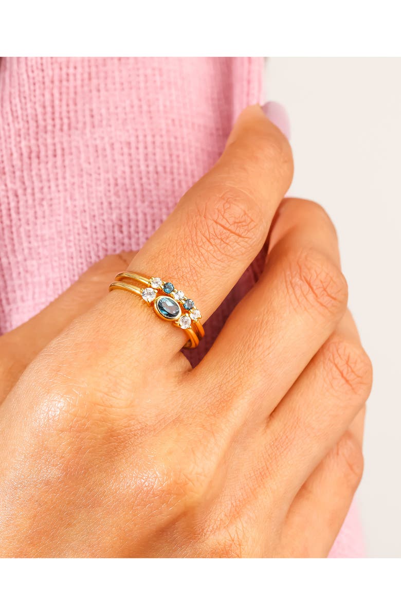 YS GEMS London Blue Topaz & White Topaz Ring, Alternate, color, 