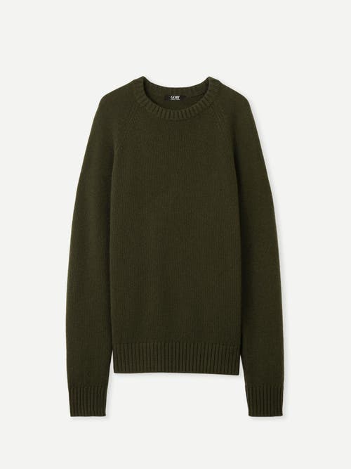 Gobi Mongolian Cashmere Cashmere Raglan Sweater In Capulet Olive