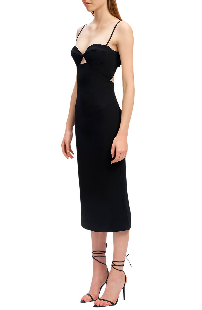 Bardot Vienna Cutout Midi Dress, Alternate, color,