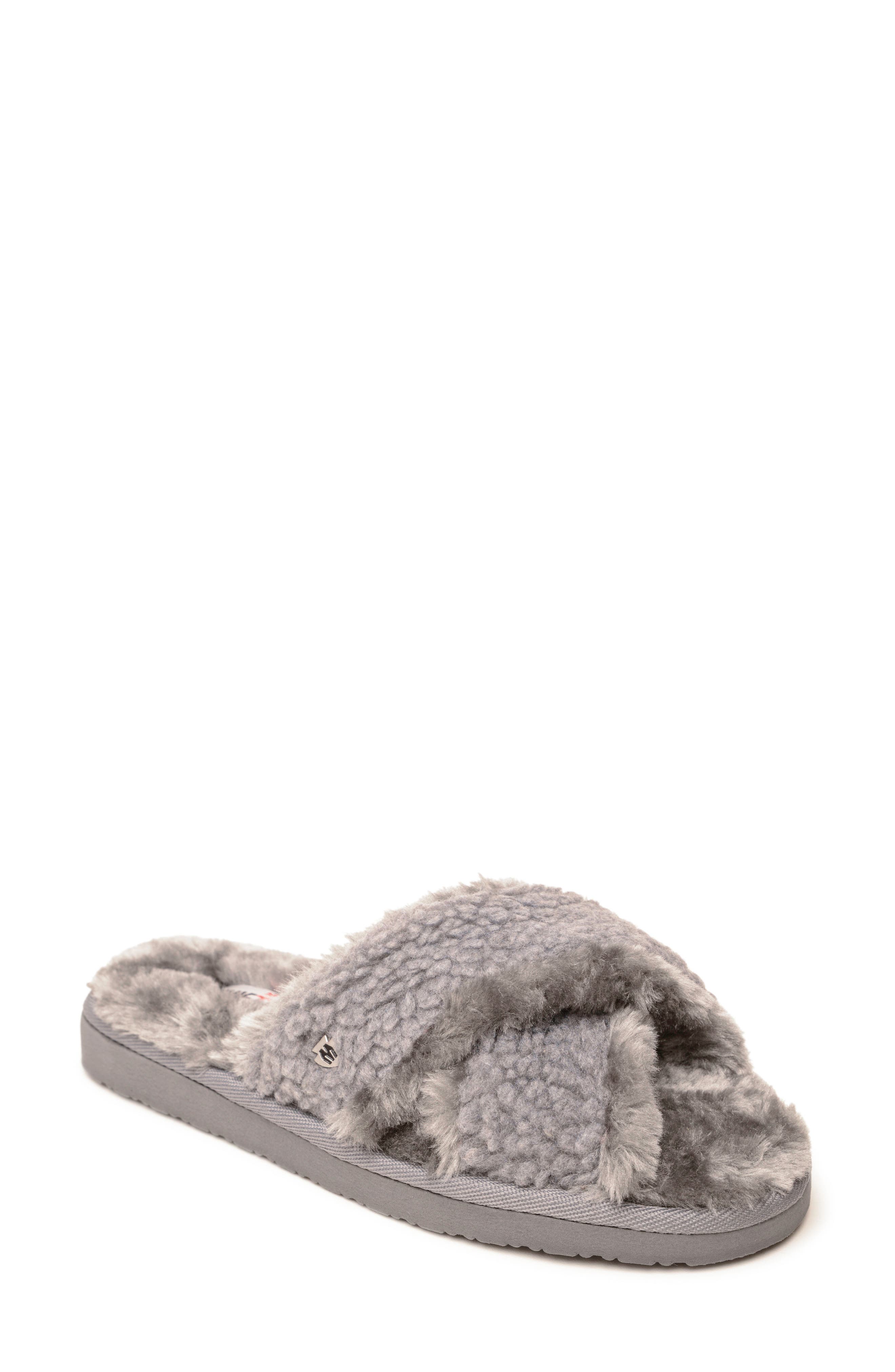 Minnetonka Teddy Faux Shearling Slipper, Main, color, 