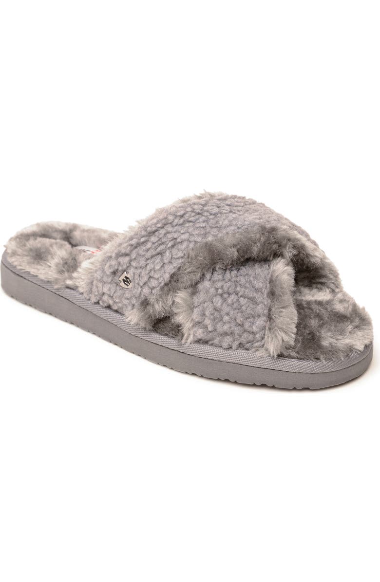 Minnetonka Teddy Faux Shearling Slipper, Main, color,