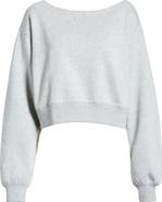 BP. Fleece Detail Off the Shoulder Sweatshirt