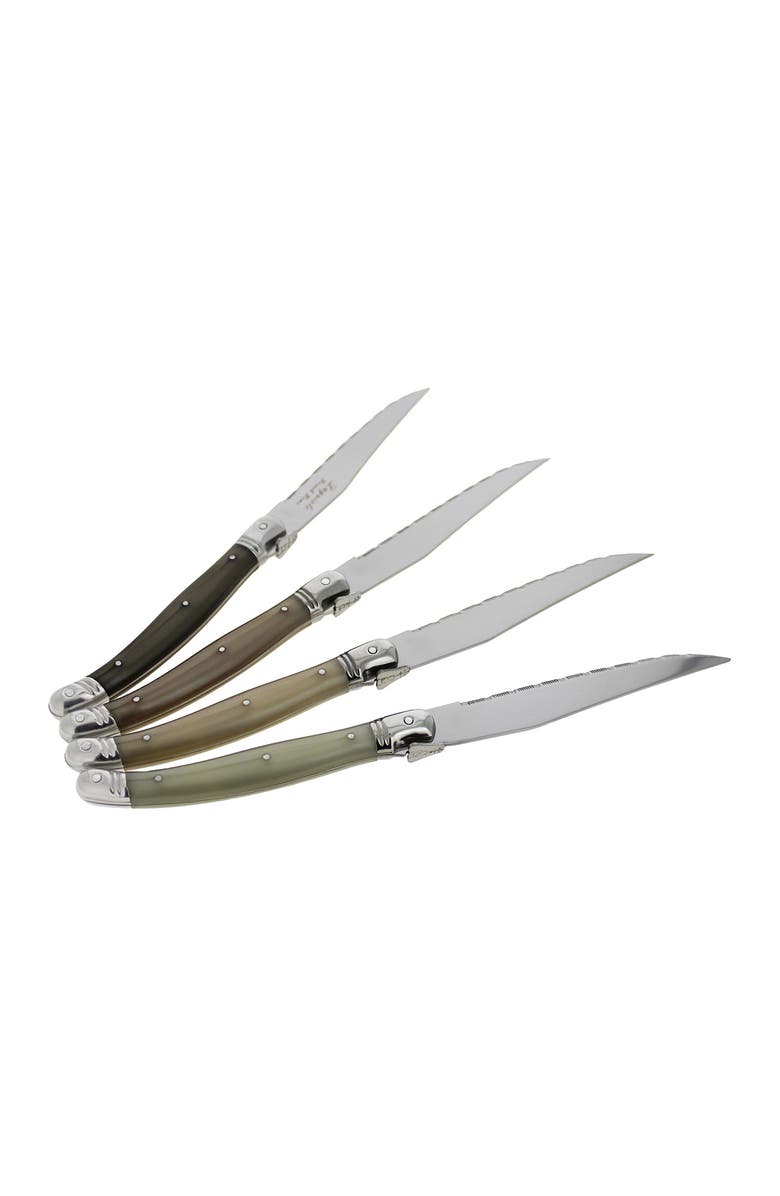 FRENCH HOME Laguiole Neutral Tones Steak Knives - Set of 4, Alternate, color, Multi Color