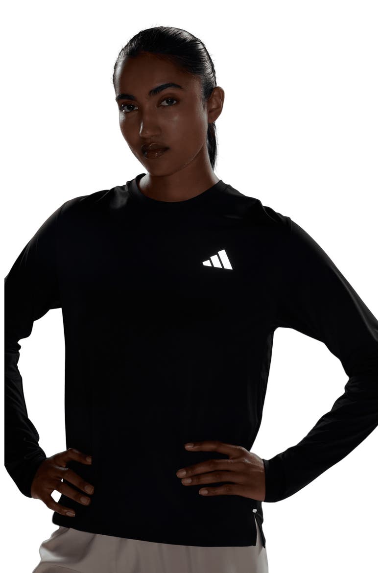 Adi365 Long Sleeve Performance Top, Alternate, color, BLACK
