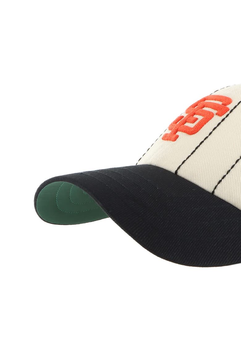 Men's '47 x Rawlings Natural/Black San Francisco Giants Pinstripe Clean Up Adjustable Hat, Alternate, color, Natural