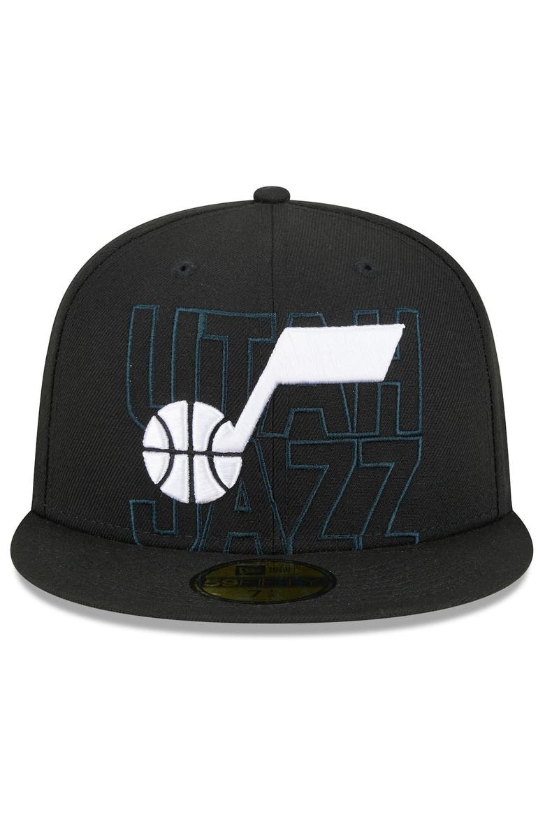 New Era Men's New Era Black Utah Jazz 2023 NBA Draft 59FIFTY Fitted Hat, Alternate, color,