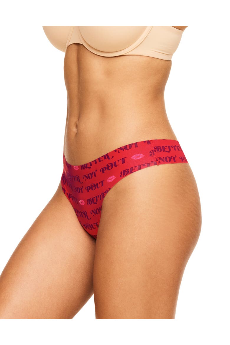 Francine Thong Panties Pack of 3, Alternate, color, Novelty red