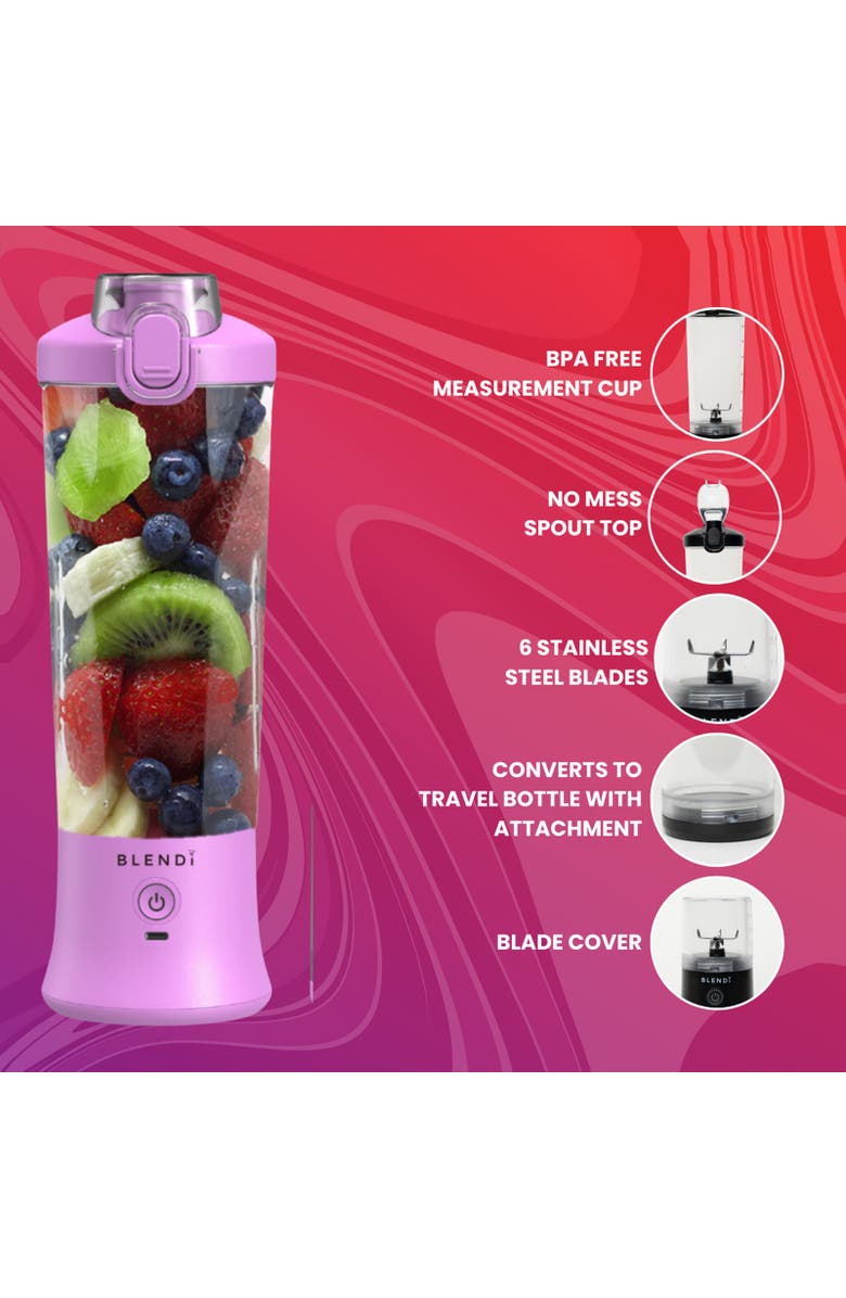 Blendi X 24 oz BPA-Free Rechargable Portable Blender, Alternate, color, Purple