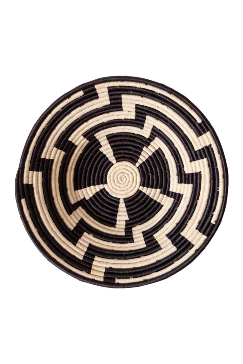 Large Shield Basket, Main, color, Black & Natural Fiber