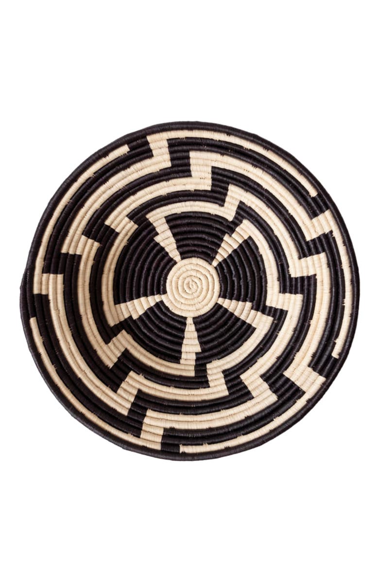 Maadili Collective Large Shield Basket, Main, color, Black 
Natural Fiber