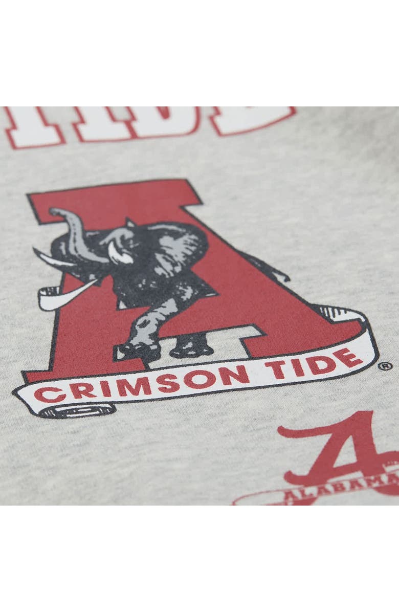 Mitchell & Ness Men's Mitchell & Ness Heather Gray Alabama Crimson Tide All Over Print Sweatshirt, Alternate, color, Heather Gray