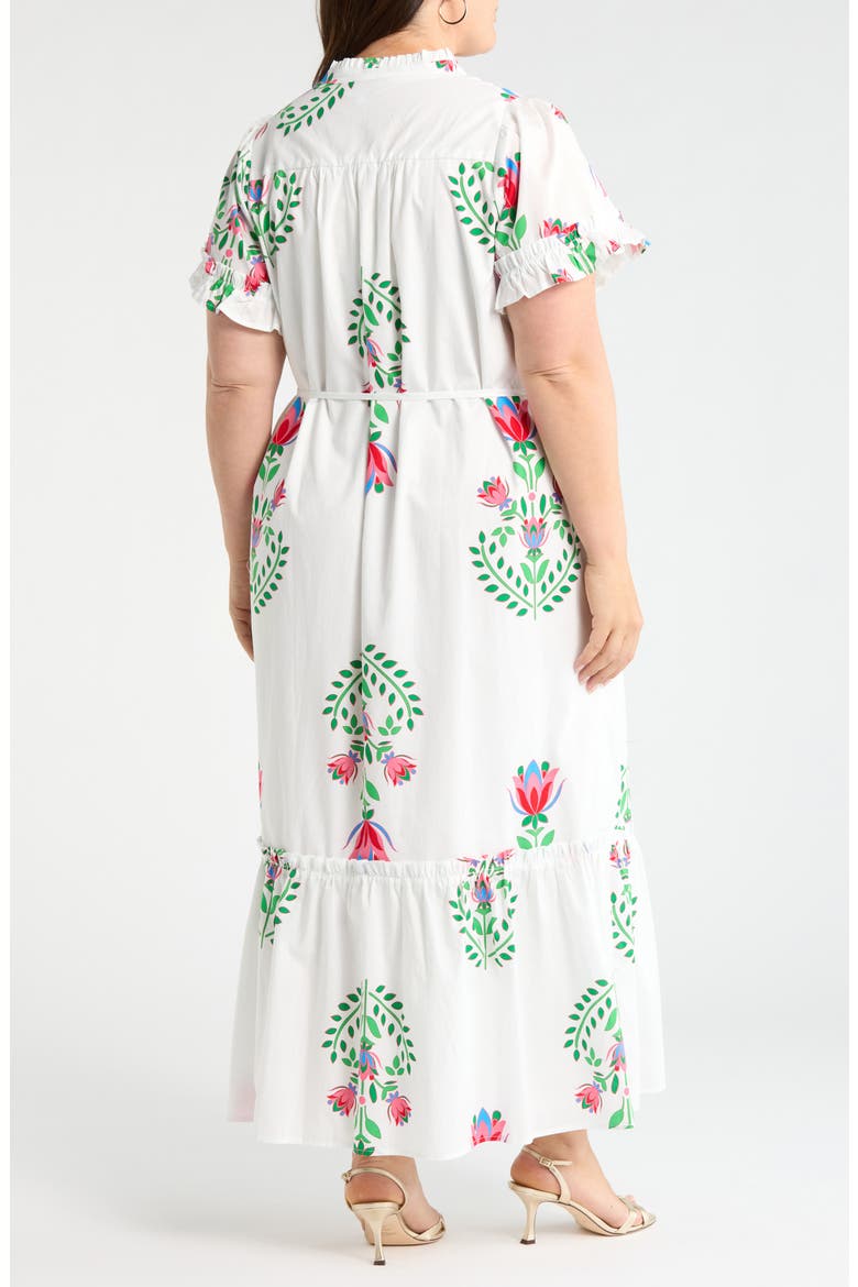 Floral Alna Shirtdress, Alternate, color, WHITE-GREEN-MULTI