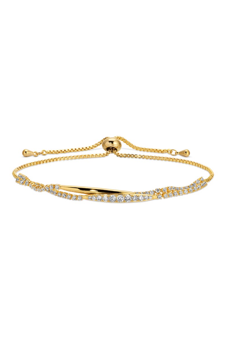 Sandy Set of 3 Cubic Zirconia Slider Bracelets, Alternate, color, GOLD
