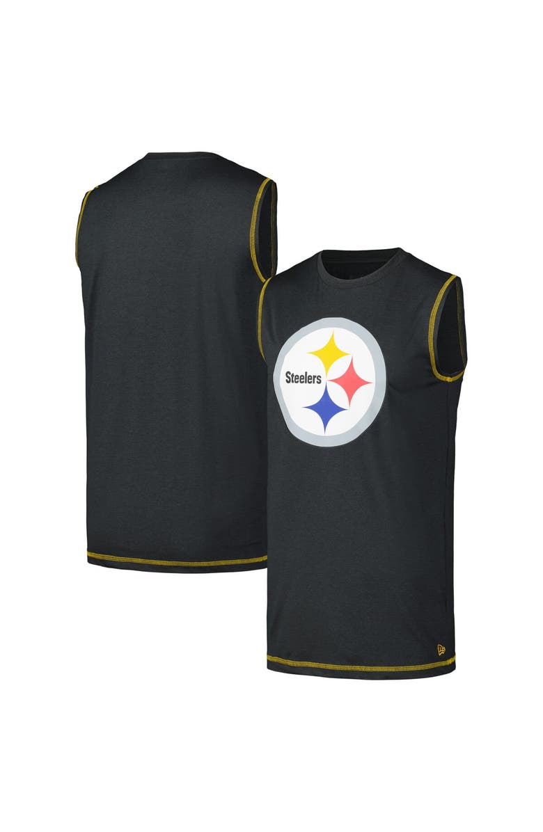 New Era Men's New Era Black Pittsburgh Steelers Tank Top, Alternate, color, Black