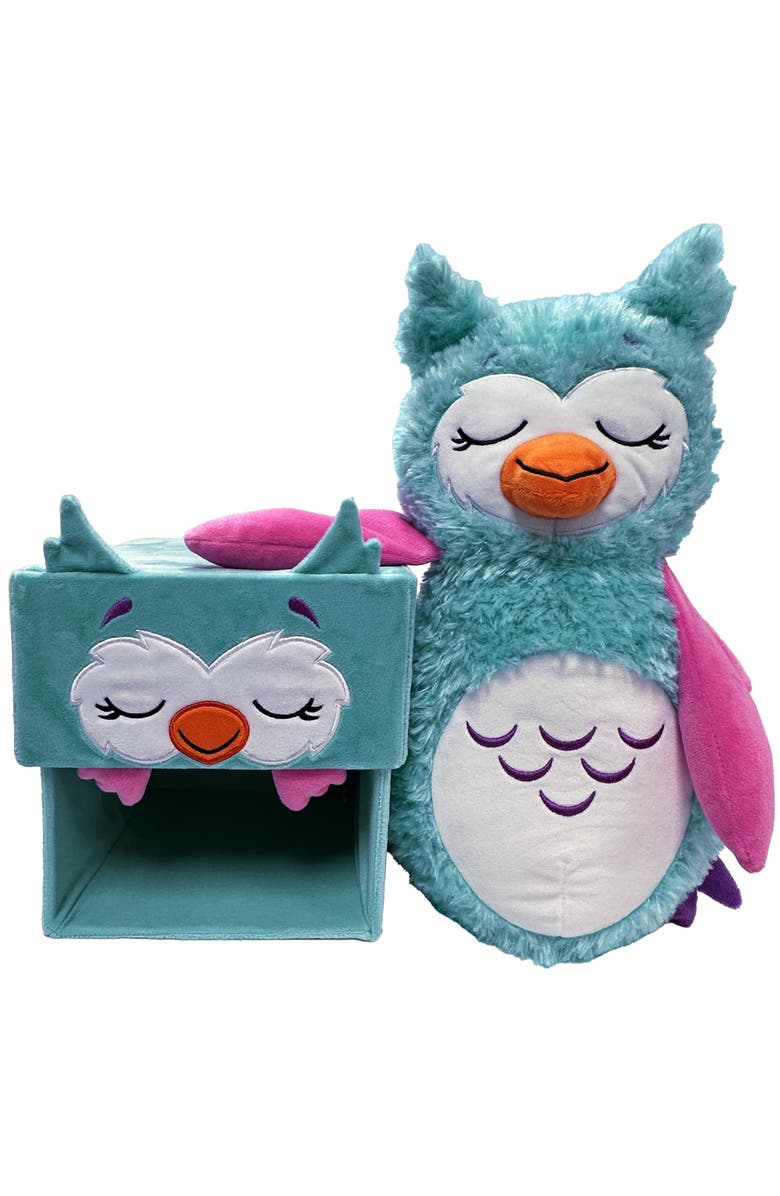 Happy Nappers Adorable Storables Owl Teal & Pink 8 InchesAges 1+, Alternate, color, Multicolored
