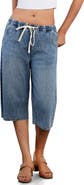 HINT OF BLU Relaxed Drawstring Denim Jorts