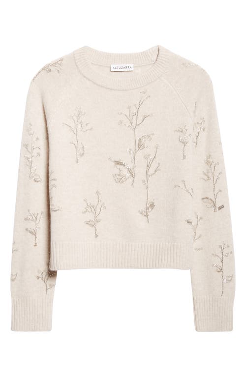 Altuzarra Paulie Beaded Virgin Wool Sweater In White