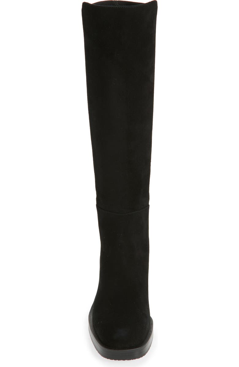 Stuart Weitzman Effortless Stretch Back Boot, Alternate, color, Black Suede