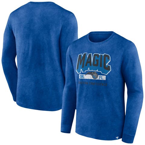 Men's Fanatics Branded Heather Royal Orlando Magic Front Court Press Snow Wash Long Sleeve T-Shirt