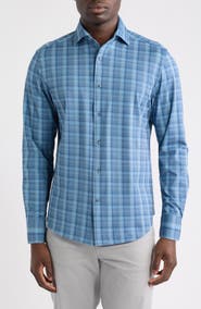 Bugatchi Devon OoohCotton® Plaid Button-Up Shirt