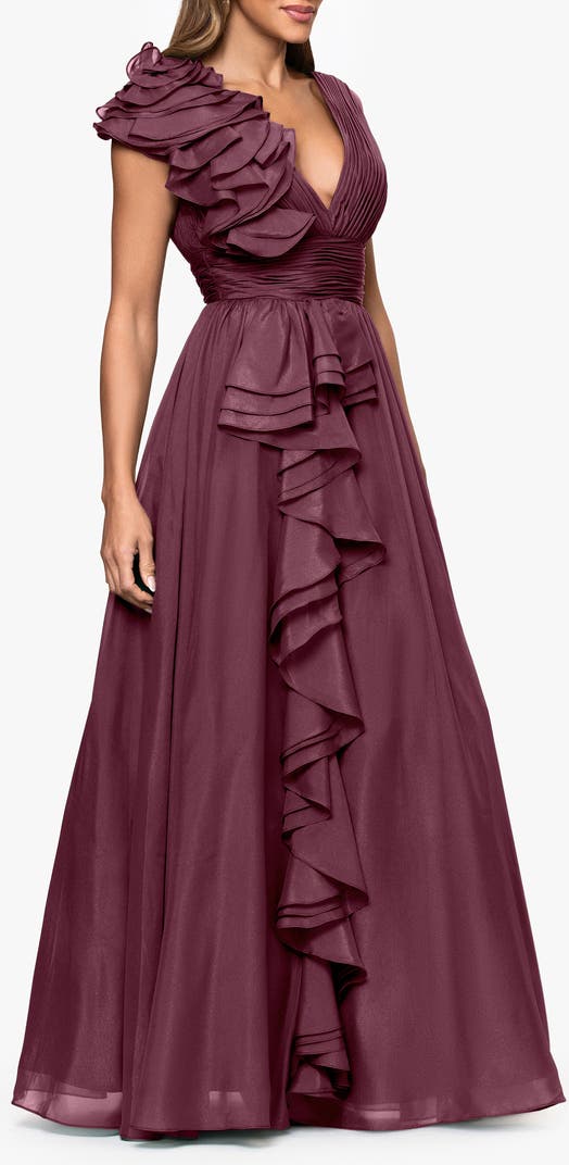 XSCAPE EVENINGS ~ Ruffle Organza Gown