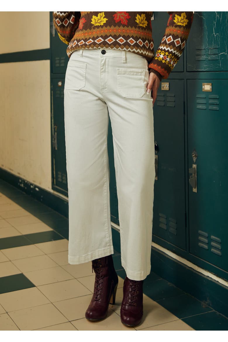 Boho Bliss Wide Leg Crop Pant, Alternate, color, Marshmallow Bliss