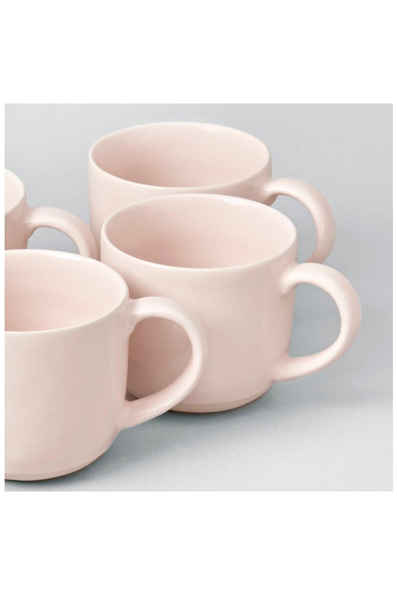 The Mugs Set of 4 Mugs, Alternate, color, BLUSH PINK