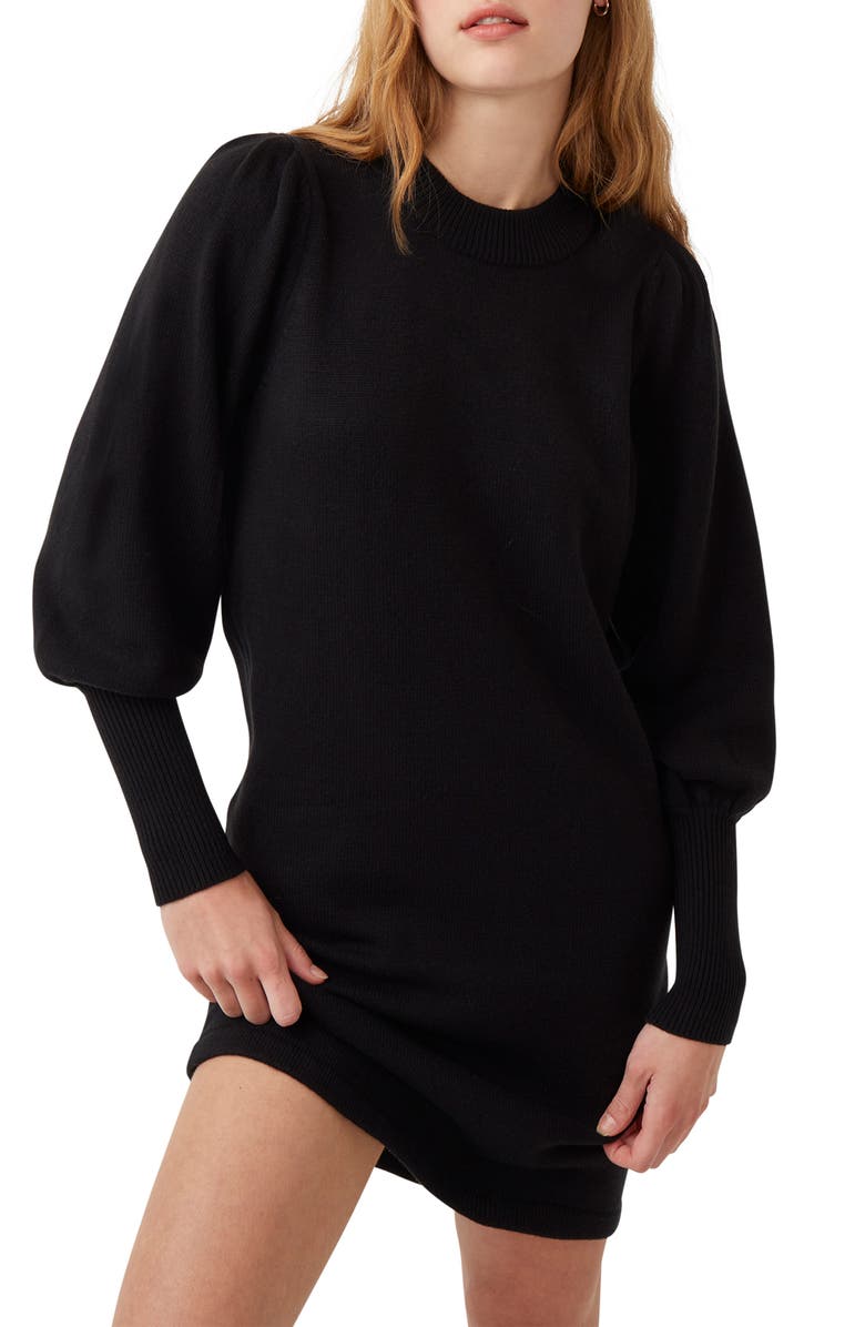 French Connection Babysoft Balloon Long Sleeve Sweater Dress, Alternate, color,