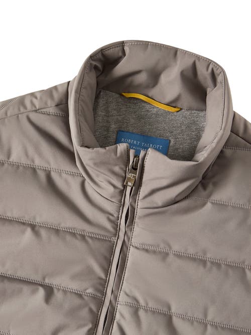 Robert Talbott Driver Quilted Vest In Gray
