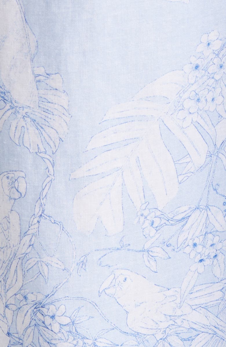 Tommy Bahama Totally Toile Halter Neck Linen Midi Dress, Alternate, color,