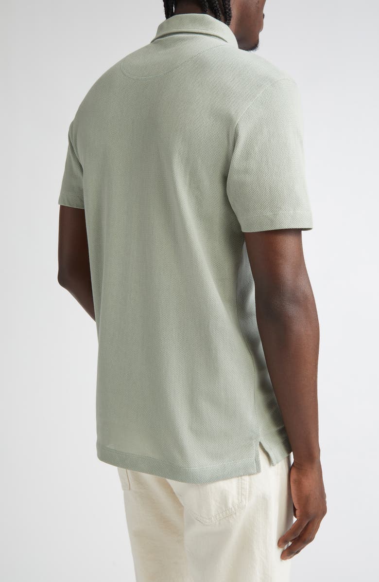 Sunspel Riviera Cotton Piqué Polo, Alternate, color, Pastel Green