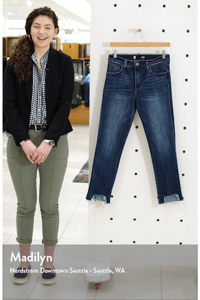 Reese High Waist Frayed Step Hem Ankle Straight Leg Jeans video