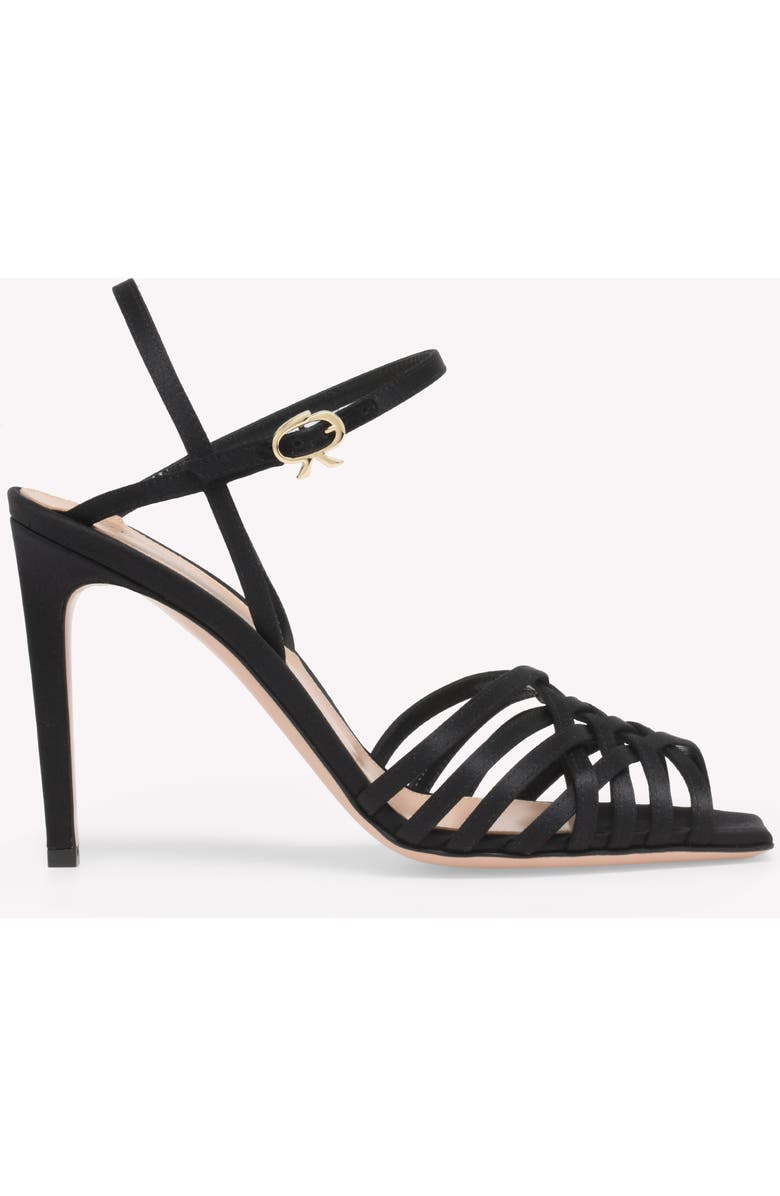 Gianvito Rossi Kerry Sandal, Alternate, color, Black Fabric