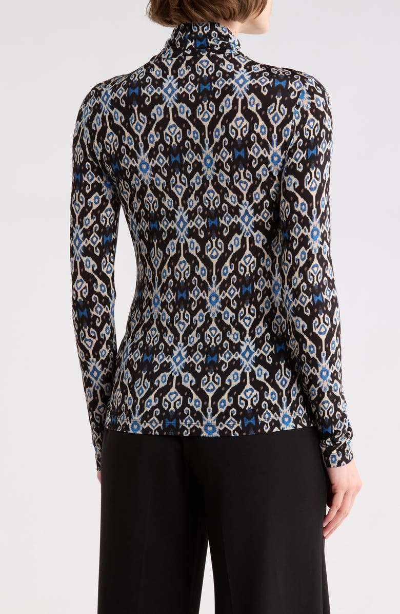 Ulla Johnson Aurelia Floral Mock Neck Top, Alternate, color, Obsidian