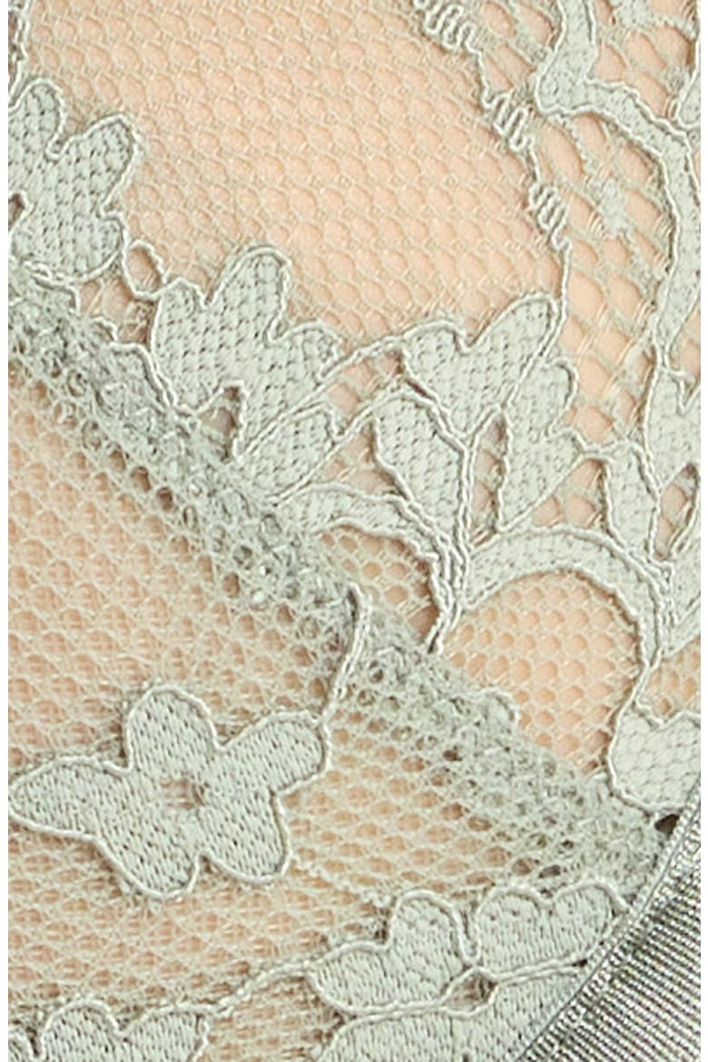 Daisy Lace Underwire Bra, Alternate, color, ICEBERG GREEN