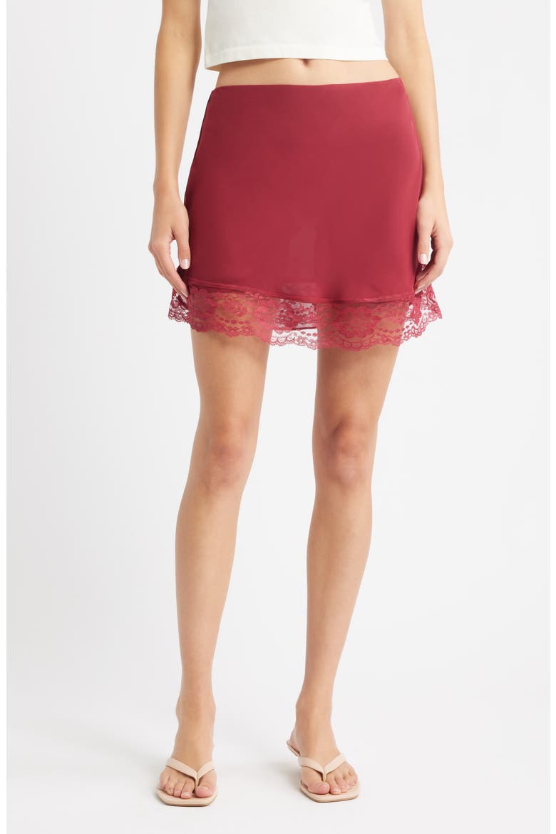 The Sienna Slip Skirt, Main, color, BURGUNDY