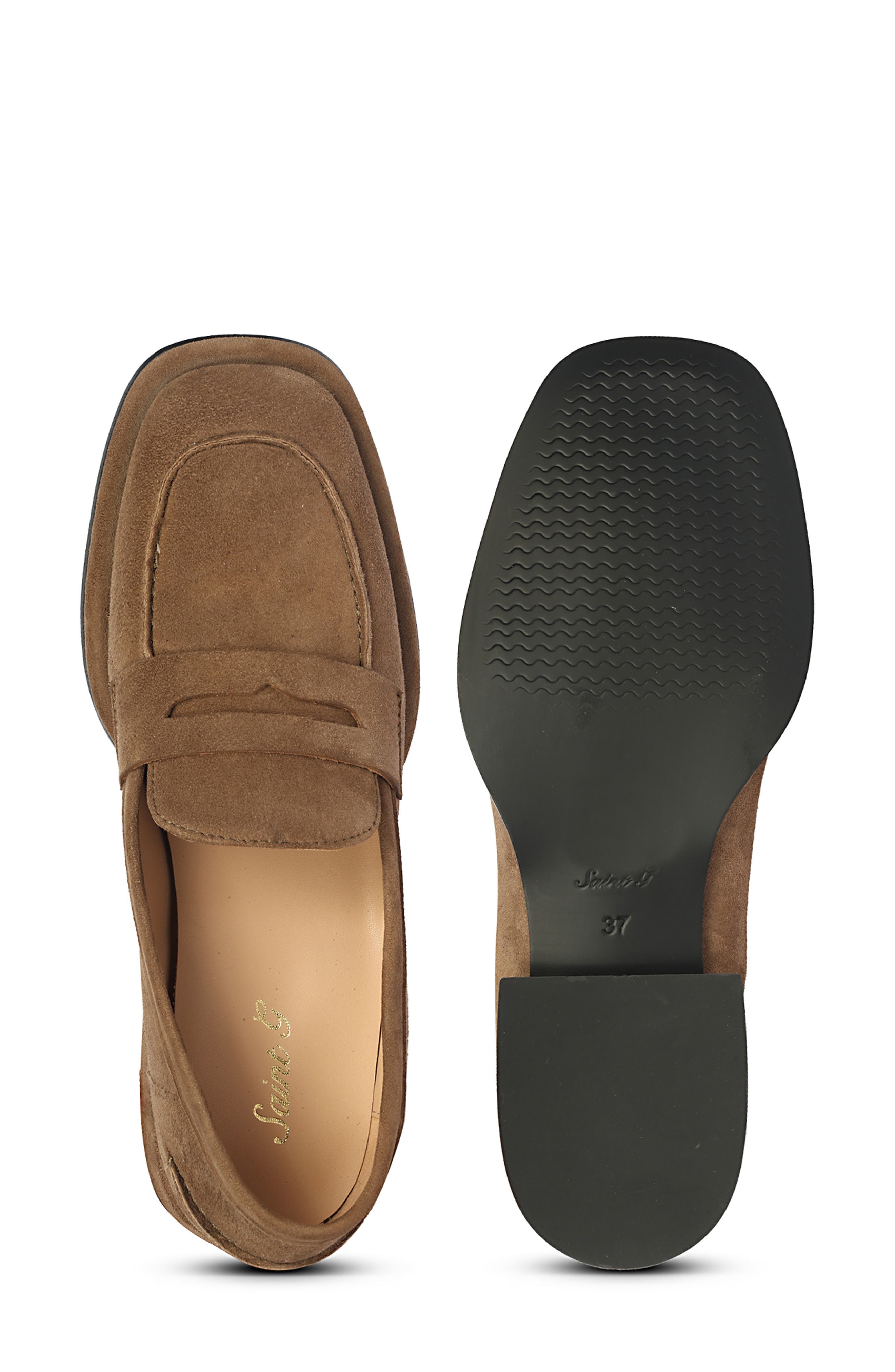 SAINT G Carla Penny Loafer, Alternate, color, Dark Taupe