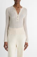 Vince Pointelle Cashmere & Silk Henley