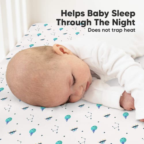 Keababies Soothe Fitted Crib Sheet In Space Quest