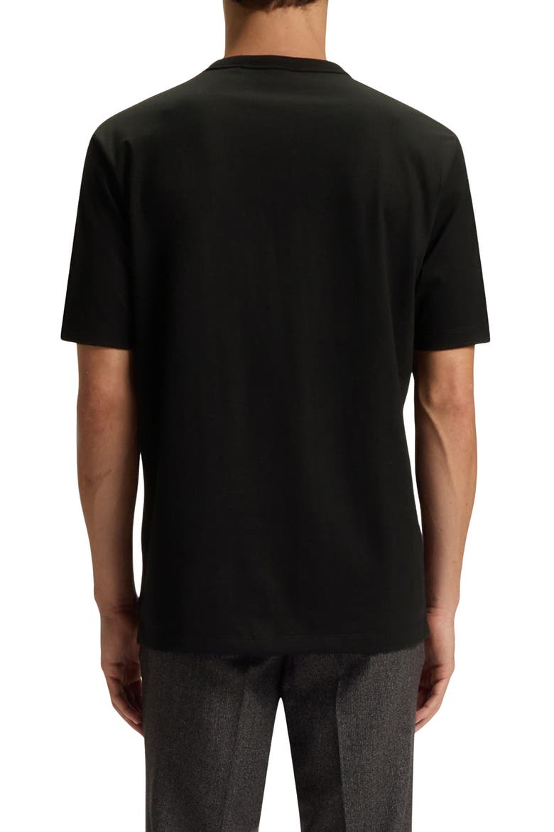 Taut Solid Cotton Logo T-Shirt, Alternate, color, BLACK