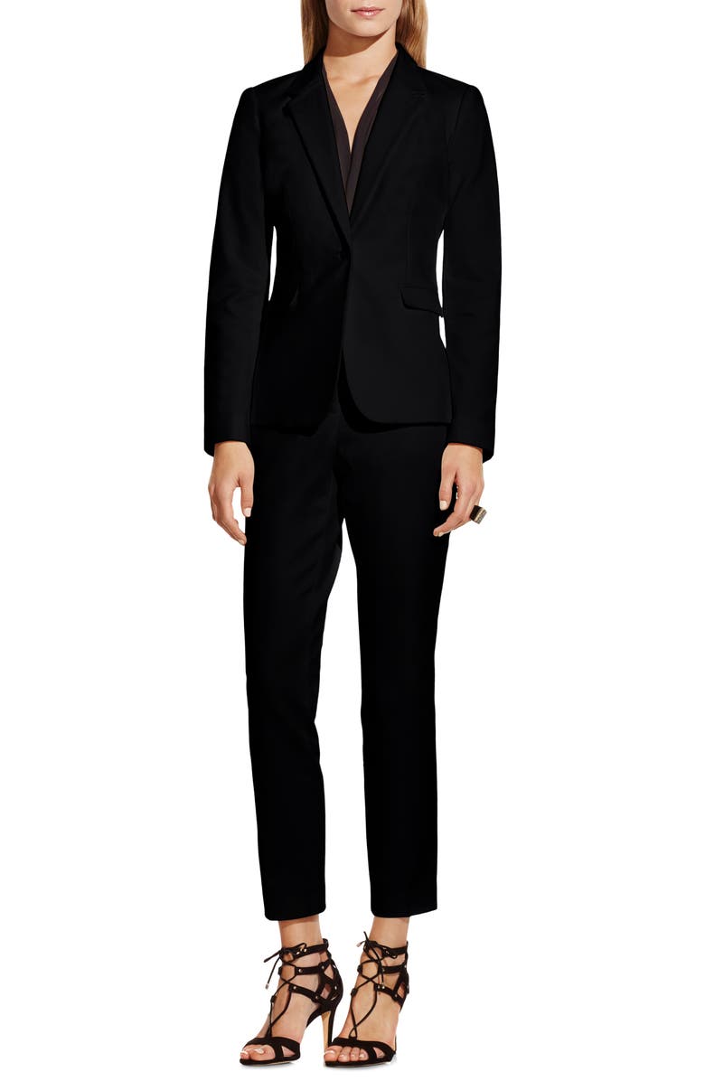 Vince Camuto Stretch Cotton One-Button Blazer, Alternate, color,