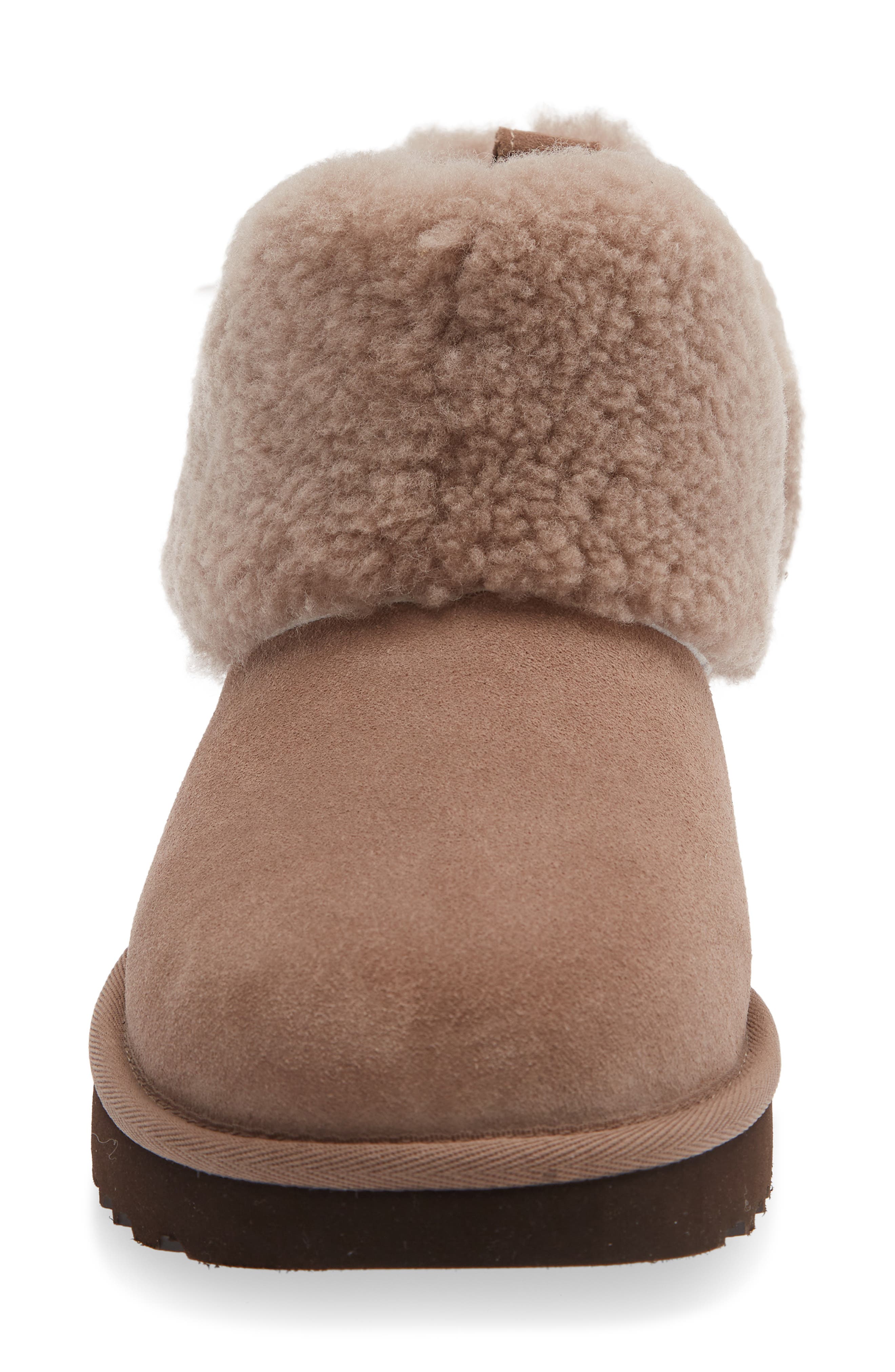 Ultra Mini Braid Genuine Shearling Bootie, Alternate, color, CARIBOU