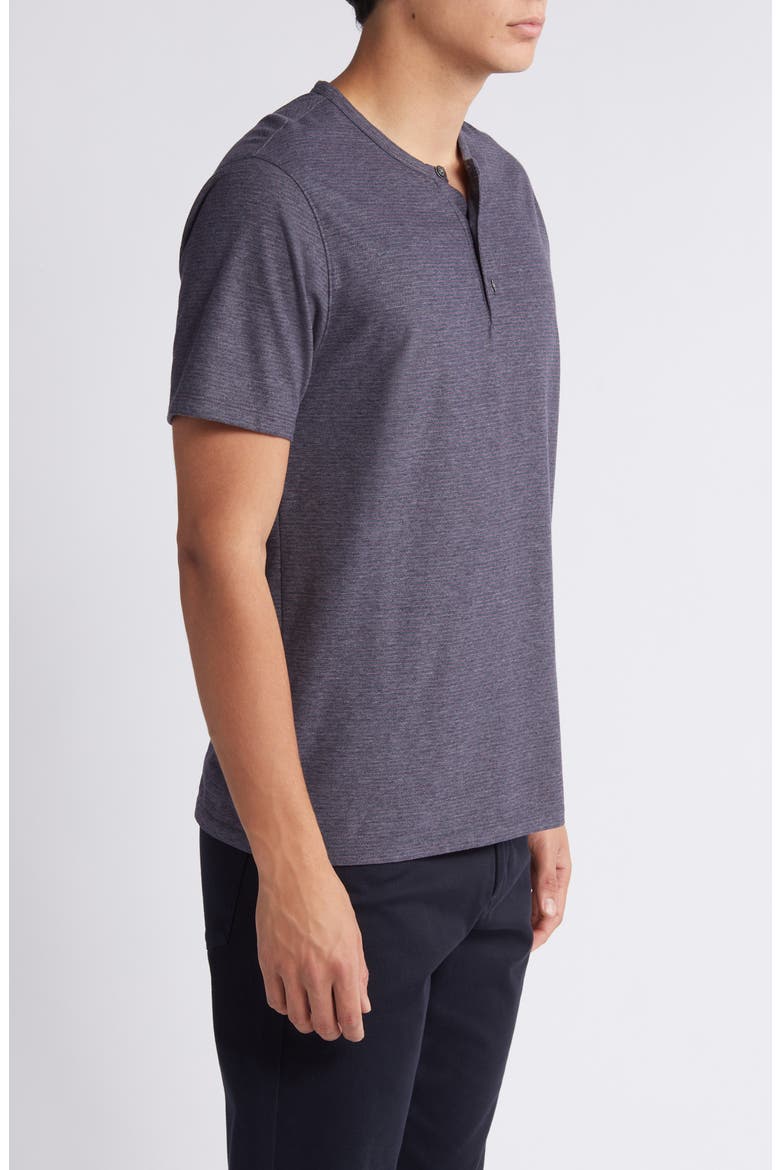 Mini Stripe Henley, Alternate, color, COASTAL/ LIGHT BLACK