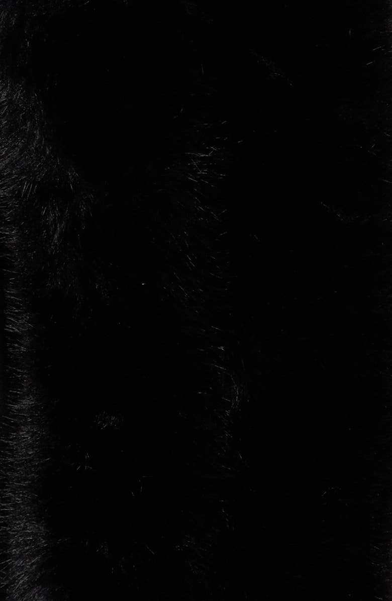 La Fiorentina Faux Fur Muffler Scarf, Alternate, color, Black
