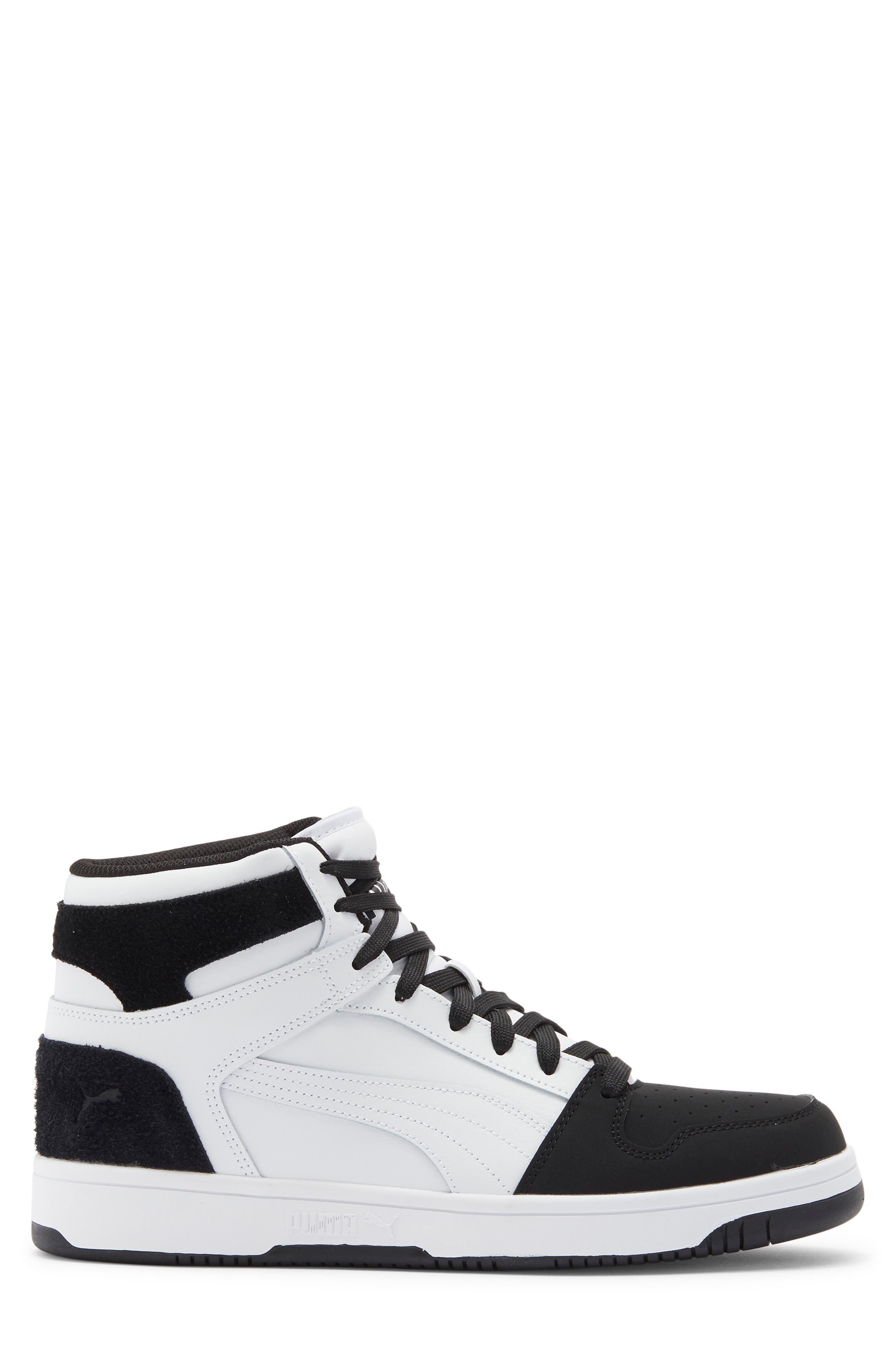 PUMA Rebound Layup High Top Sneaker, Alternate, color, Puma White/ Puma Black