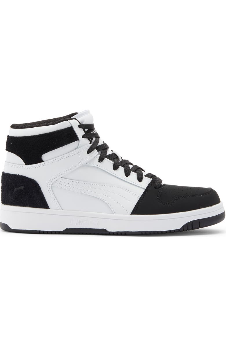 PUMA Rebound Layup High Top Sneaker, Alternate, color, Puma White/ Puma Black