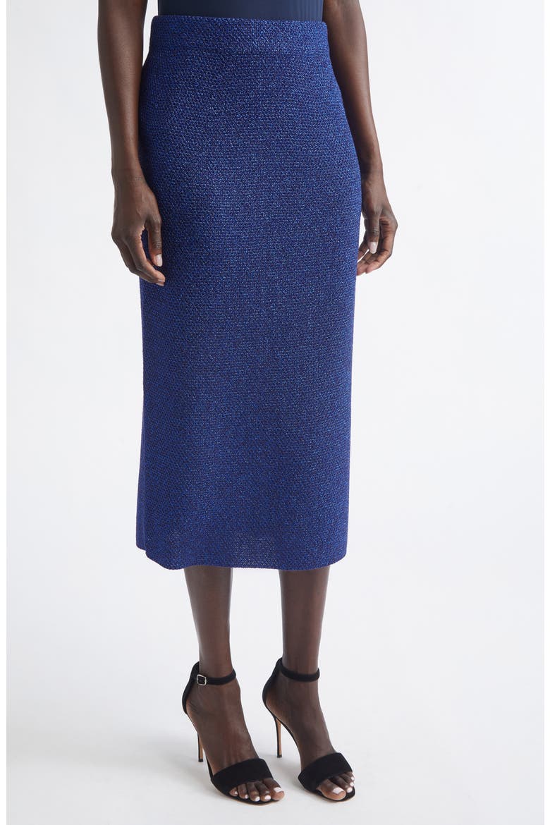 Margot Metallic Sweater Skirt, Alternate, color, MIDNIGHT/ COBALT METALLIC