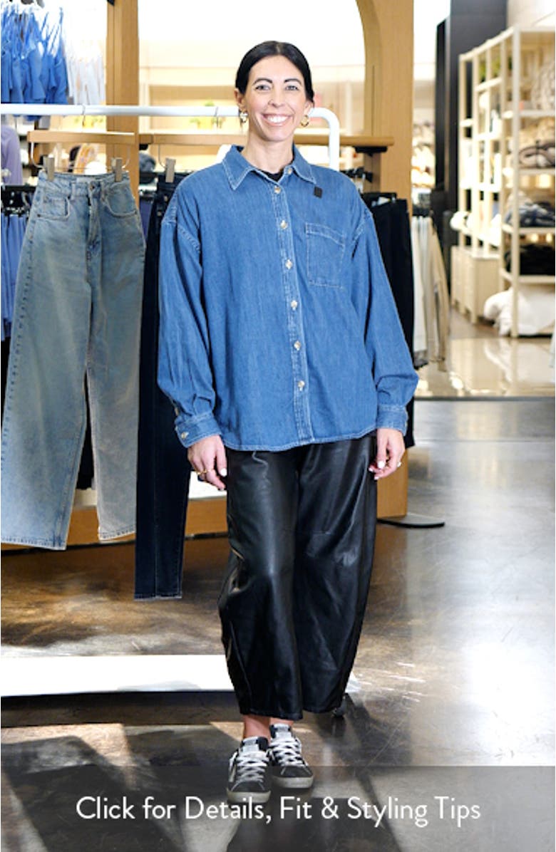 Sunfair Oversized Organic Cotton Denim Button-Up Shirt, sales video thumbnail